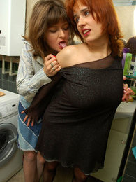Hot lesbian gals dipping their fingers into willing pussies in the bathroom pictures at reflexxx.net