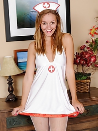 Slutty and horny teen nurse Chandler Fay strips naked pictures at dailyadult.info