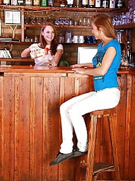 A pretty lesbian bar chick fucking her customer with toys pictures at kilotop.com