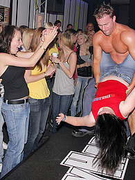 Willing horny clothed drunk girls banged by club hotshots